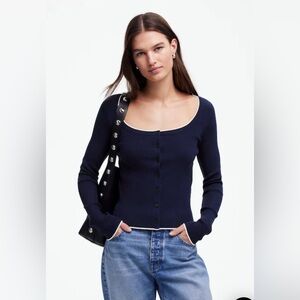 Madewell the signature knit scoop neck cardigan